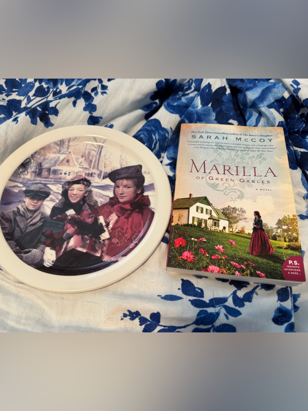Anne of Green Gables plate and Marilla Book Bundle